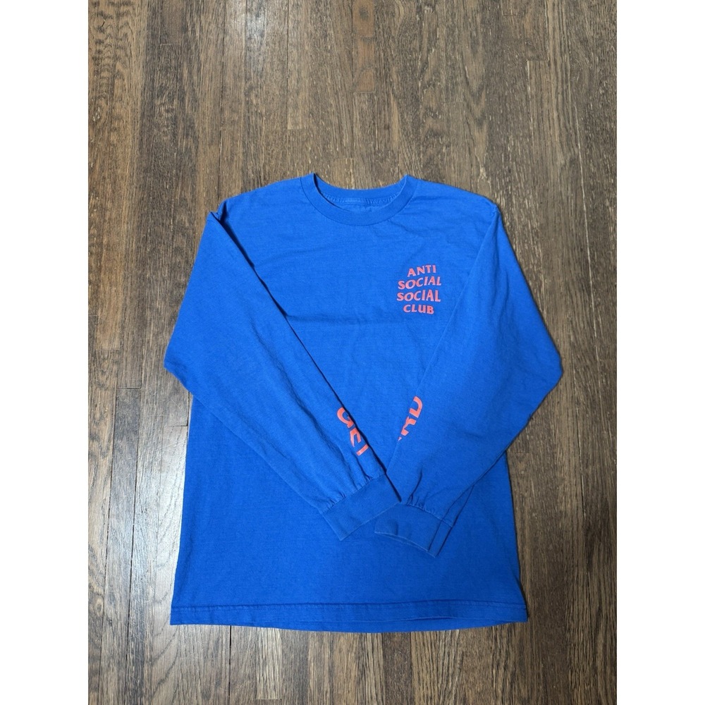 Anti Social Social Club ASSC Blue Orange Long Sleeve Graphic Tee Mens Large L